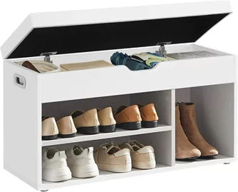 Bancă-rack pentru încălțăminte Vasagle LHS30W White
