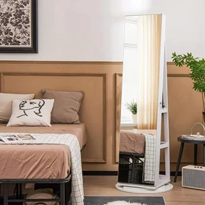 Image Шкаф-зеркало для украшений Costway JV10430WH White