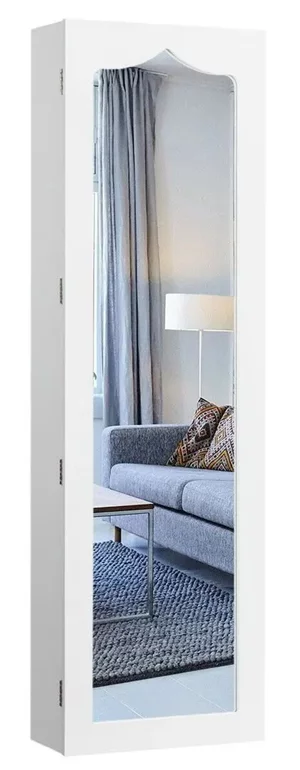Image Шкаф-зеркало для украшений Costway HW63090WH White