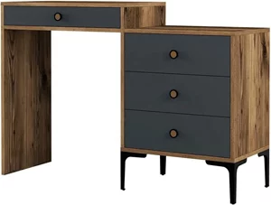 Image Туалетный столик Mirage Meble Lizbon 550 Anthracite/Walnut
