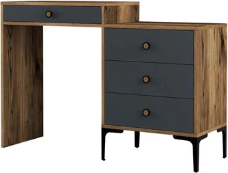 Туалетный столик Mirage Meble Lizbon 550 Anthracite/Walnut