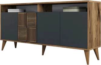 Тумба Mirage Meble Milan 160 Anthracite/Walnut