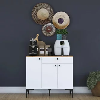 Тумба Mirage Meble JE194 White/Walnut