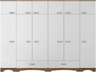Шкаф Mirage Meble BA133 White/Walnut