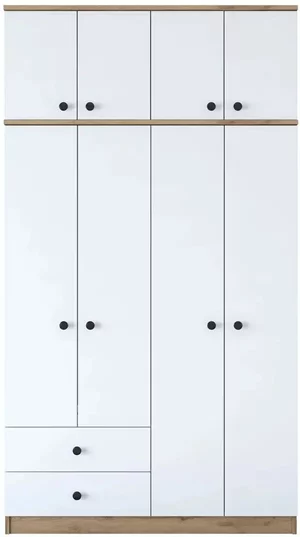 Image Шкаф Mirage Meble BA121 S 8D2S Walnut/White