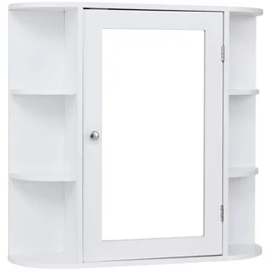 Image Шкаф с зеркалом Costway JV10446WH White