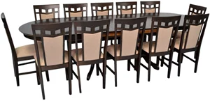 Image Set pentru bucătărie Evelin HV-33V Chocolate + 12 scaune Deepa R Chocolate/NV-3WP