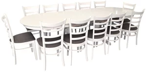 Image Set pentru bucătărie Evelin HV-33V White + 12 scaune COCO White/NV-10WP Grey