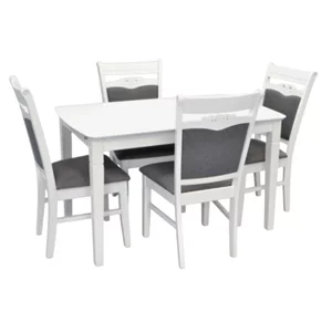 Image Комплект для кухни Evelin HV-27V White + 4 стула HV 3167 White/NV-10WP Grey