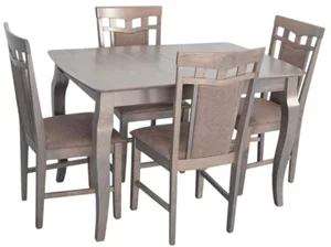 Image Комплект для кухни Evelin HV-29V Antique Grey + 4 стула Deepa R Antique Grey/Ekea12 Dark Brown