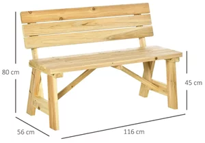 Image Садовая скамейка Outsunny 84B-844ND Natural
