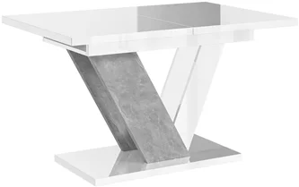 Стол для кухни Prospero Dubaj, White Gloss/Stone