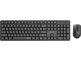 Беспроводной комплект Gembird KBS-WMS-01-CYRL Black