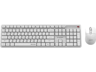Беспроводной комплект Gembird KBS-WMS-01-W-CYRL White
