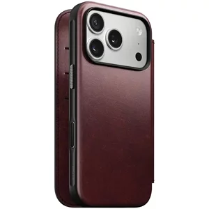 Image Чехол NOMAD Leather Folio Horween MagSafe iPhone 17 Pro Max Темно-красный