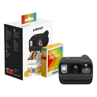 Aparat foto instant Polaroid Go Gen 3 Black + Color Film Bundle