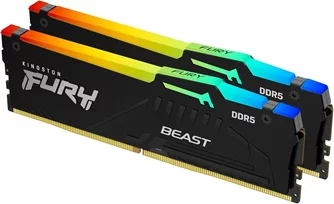Оперативная память Kingston HyperX FURY Beast 64GB (2x32GB) DDR5-5600MHz PC5-44800 RGB Black