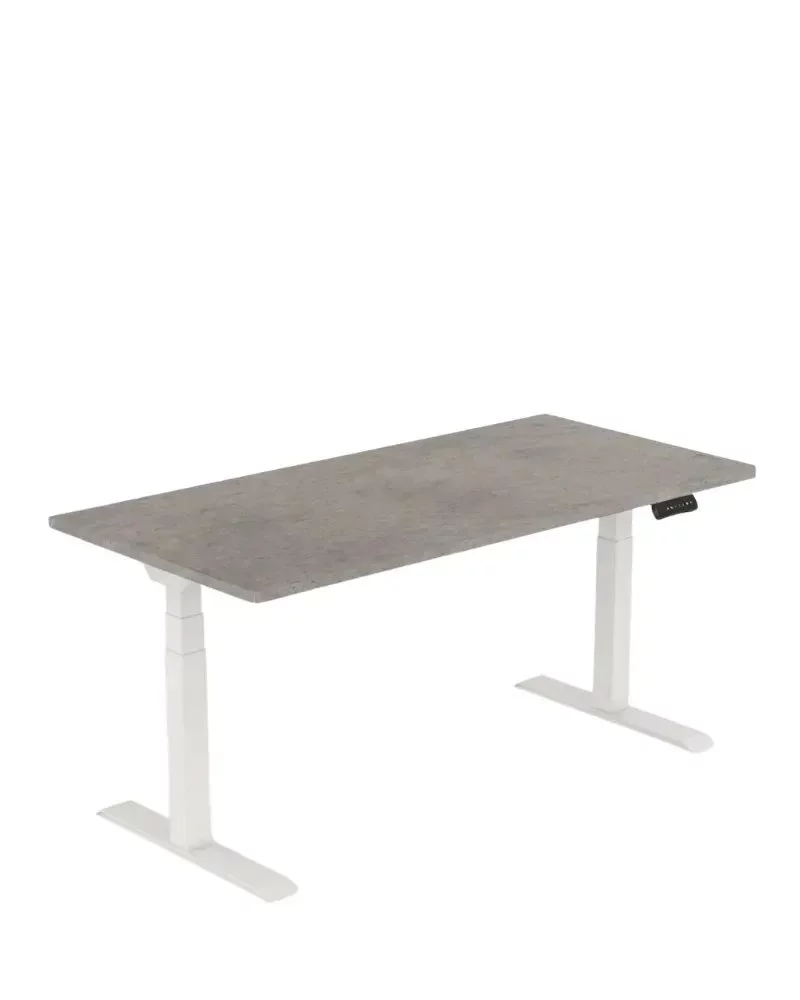 Masa cu suport electric Nowy Styl ET223WH blat Beton