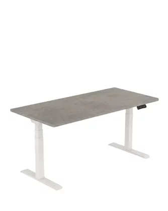 Masa cu suport electric Nowy Styl ET223WH blat Beton