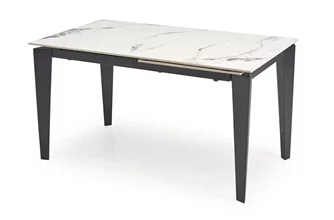 Стол для кухни HALMAR FELIX White Marble/Black