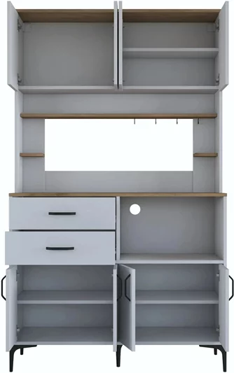 Буфет Mirage Meble JE208 (White/Walnut)