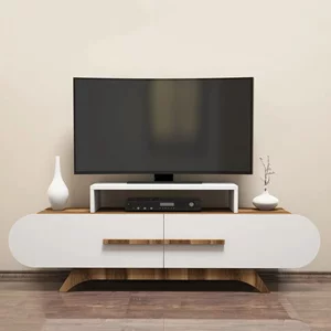 Image Тумба РТВ Mirage Meble Rose (White/Walnut)
