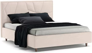 Image Кровать Confort Seul Modern 140x200см Velluto 02 Beige/Walnut