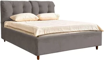 Кровать Confort Adele Modern 160x200см Velluto 15 Silver/Walnut