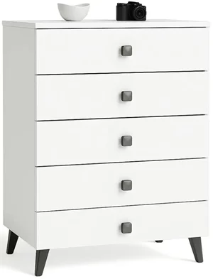 Image Comodă Akord Mobi 60см 5SZ White/Black