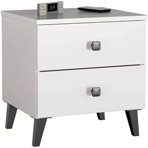 Image Тумба прикроватная Akord Mobi 40см 2SZ White/Black