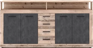 Image Тумба Mebel Elite Blago 190cm Untreated Oak/Black