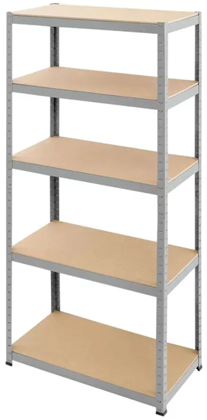 Image Стеллаж Strategic 5 полок 180x90x35см Silver/Brown