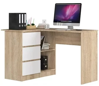 Письменный стол Akord B16 Left Sonoma Oak/White
