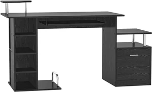 Image Birou de calculator Homcom 920-013 152x60x88cm Black