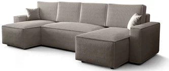 Canapea în formă de U Space Meble Ambro U Poso 100, Light Grey