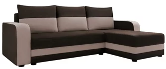 Canapea colț Space Meble Hewlet Bis Sawana 16/Sawana 22, Brown Dark/Brown Light