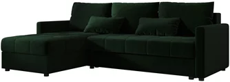 Canapea colț Space Meble Mos L Bis Itaka 10, Green Dark