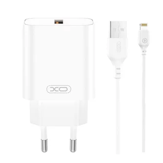 Încărcător XO CE33 + cablu Lightning, White