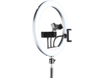 Lampă inelară Cellularline Selfie Ring Trio Universal 13", Black