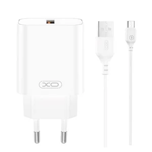Image Încărcător XO CE33 + cablu microUSB, White