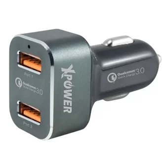 Автомобильная зарядка XPower + Micro-USB кабель, Black