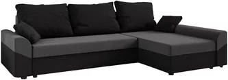 Canapea coltar Space Meble Mikrofaza 27/Mikrofaza 15 Gray/Black