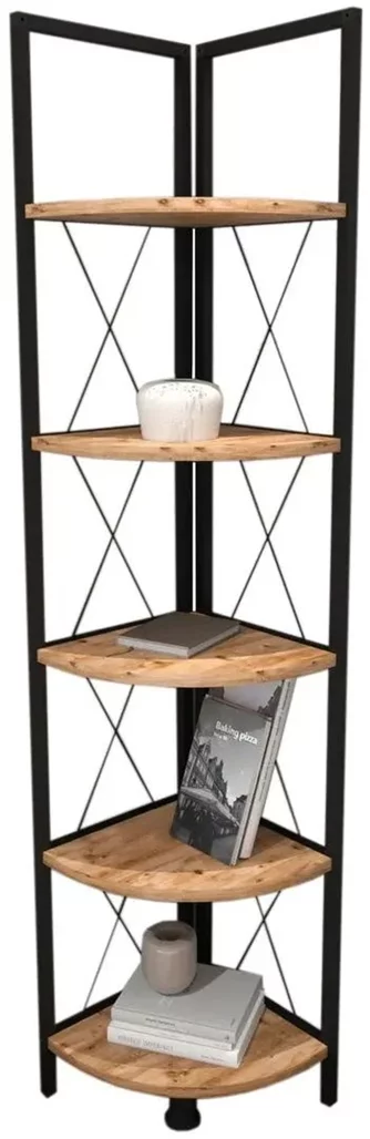 Стеллаж угловой Bofigo 5 Shelves Pine/Black