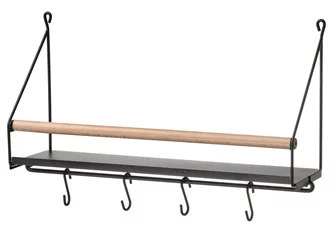 Вешалка Ikea Akerbruk 42x12x26см черный/натуральный
