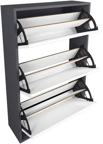 Dulap pentru încălțăminte Bofigo 3D Anthracite/White