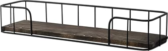 Полка Mirage Meble Syringa Dark Walnut/Black