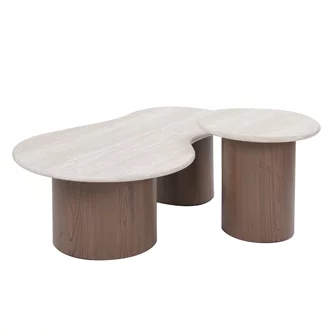 Set Masa Cafea Elvira Grey