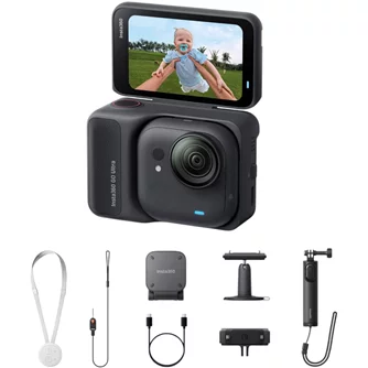 Cameră de acțiune Insta360 GO Ultra Creator Bundle Midnight Black