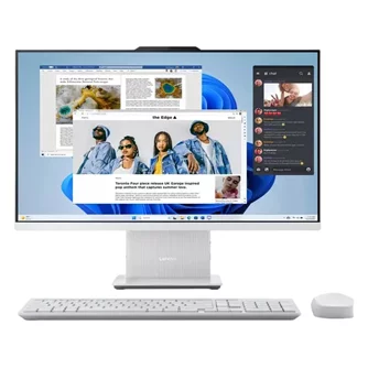 Моноблок Lenovo 24ARR9 Ryzen5 7533HS 8/256GB WirelessKB&MS Cloud Grey