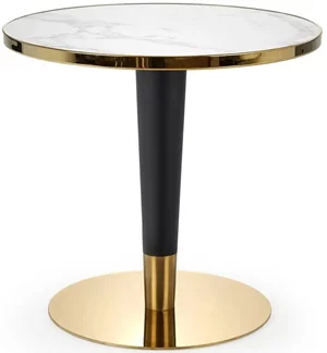 Image Masă de bucătărie Halmar Morata, White Marble/Black/Gold